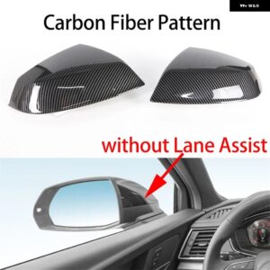 ブラックカーボンパターンリアビュー 外装 サイドミラー キャップ アウディ Q5 SQ5 FY 2018-2024 Q7 SQ7 4M 2016-2024 - 1 pair Carbon look