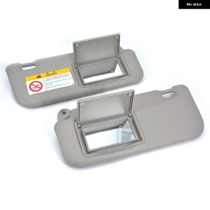 車用サンバイザー フロントガラス シェード シールド サンシェード カバー メイクアップミラー 付き トヨタ カローラ 2014-2019 - 1pair gray