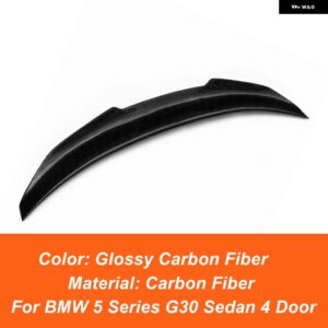 BMW 5シリーズ G30 M5 520I 525I 528I 530I 535I PSM スタイル 外装 装飾 リア トランク リッド カースポイラー ウィング アクセサリー - Carbon Fiber