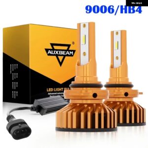 AUXBEAM10000LM 52W LED ヘッドライト バルブ 6500K クールホワイト 車用 フォグランプ バルブ ミニサイズ F2シリーズ - 9006 HB4