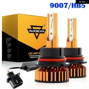 AUXBEAM10000LM 52W LED ヘッドライト バルブ 6500K クールホワイト 車用 フォグランプ バルブ ミニサイズ F2シリーズ - 9007 HB5
