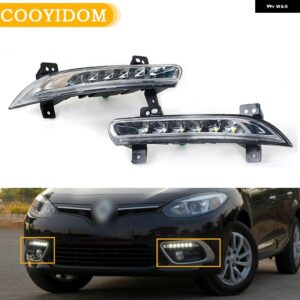 DRL デイタイム ランニングライト ルノーフルエンス2014 266057986 266005976フロント バンパー フォグランプ LED フォグライト ランプ - Left and Right