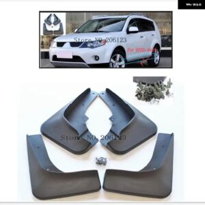 マッド フラップ 三菱 アウトランダー 2006 2007 2008 フロント リア モールド車 マッド フラップ マッド フラップ スプラッシュガード マッドガード - Without skirt