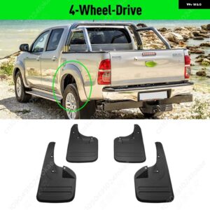 トヨタ ハイラックス ビーゴ 2005 - 10 2012 2013 2014 フェンダー マッドガード ガードスプラッシュ フラップ マッドガード - 4-wheel-drive