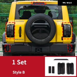 タンク300 2021 - 24 2024 テールライト カバー ブレーキライト ワイド インジケーター カバー リアランプ シェード パネル トリム - 1 Set B