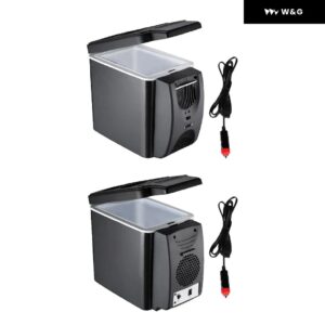 ミニ冷蔵庫 クーラー 6L パーソナル冷蔵庫 冷却 保温 小型車用冷蔵庫 - Double Holes