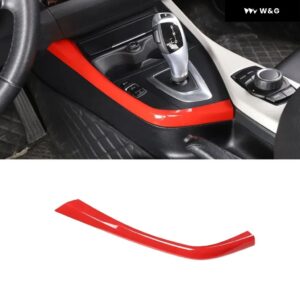 BMW 1 2シリーズ F20 F21 F22 F23 2012-2018 ABS カー ギア シフト サイドLシェイプストリップ パネル トリム 自動車 内装アクセサリー LHD - ABS Red