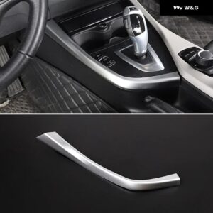 BMW 1 2シリーズ F20 F21 F22 F23 2012-2018 ABS カー ギア シフト サイドLシェイプストリップ パネル トリム 自動車 内装アクセサリー LHD - ABS Silver