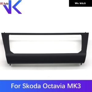 シュコダ オクタビア MK3 LED タッチスクリーン エアコン スイッチ パネル フレーム 付き クールマットブラック - Only Frame