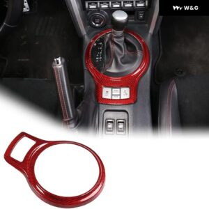 カーボン 車内センター コンソール ギア シフター フレーム カバー 装飾 トリム トヨタ 86 2012-2020 スバル BRZ 2012-2020 - Red Dry Carbon