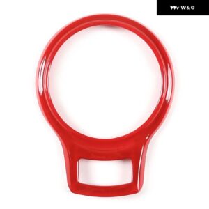 カーボン 車内センター コンソール ギア シフター フレーム カバー 装飾 トリム トヨタ 86 2012-2020 スバル BRZ 2012-2020 - ABS Red