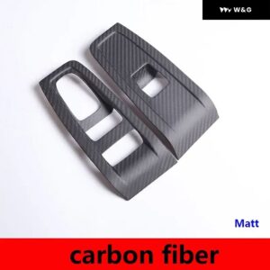 カーボン 車ドアパワーウィンドウリフトスイッチ フレーム トリム トヨタ GR86 スバル BRZ 2022-2025 装飾 カバー アクセサリー - Dry Matt Carbon