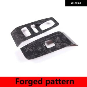 カーボン 車ドアパワーウィンドウリフトスイッチ フレーム トリム トヨタ GR86 スバル BRZ 2022-2025 装飾 カバー アクセサリー - Forged carbon