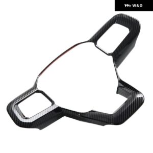 LHD ABSカーボンウィンドウリフトスイッチ/サイドエア アウトレット /ウォーターカップ ホルダー /ナビゲーション ボックス カバー フォード マスタング2024 - Steering Wheel Trim