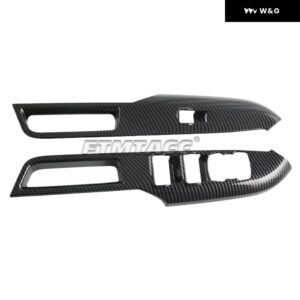 LHD ABSカーボンウィンドウリフトスイッチ/サイドエア アウトレット /ウォーターカップ ホルダー /ナビゲーション ボックス カバー フォード マスタング2024 - Window Lift Switch