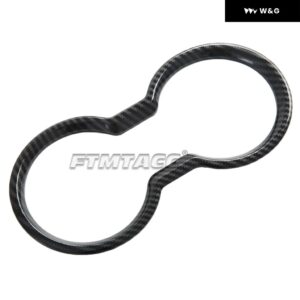 LHD ABSカーボンウィンドウリフトスイッチ/サイドエア アウトレット /ウォーターカップ ホルダー /ナビゲーション ボックス カバー フォード マスタング2024 - Front cup frame