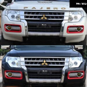 V97 V93 三菱 パジェロ テールライト フレーム テールライト カバー ショーグン フロント フォグランプ フレーム ドアハンドル 外装 ショーグン モンテロ - Fog lamp frame2