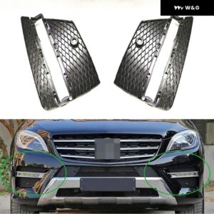 BENZ ML166 フォグランプ カバー 車用 フォグランプ ベントベース オート スタイリング フロント バンパー ドライビング フォグランプ サポート - Both Sides