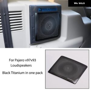 三菱 パジェロ ホーンカバー V97 V93 V87 スピーカー カバー ステンレス サウンドホーン フレーム ドアホーン 装飾 フレーム 改修 - Loudspeakers Black