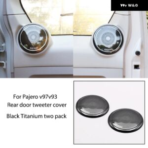 三菱 パジェロ ホーンカバー V97 V93 V87 スピーカー カバー ステンレス サウンドホーン フレーム ドアホーン 装飾 フレーム 改修 - Rear Door Black
