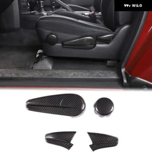 ABSカーボン スタイル カーシート調整サイド パネル カバー トヨタ FJクルーザー 2007-2021シート パネル 装飾 トリム アクセサリー - Style 1