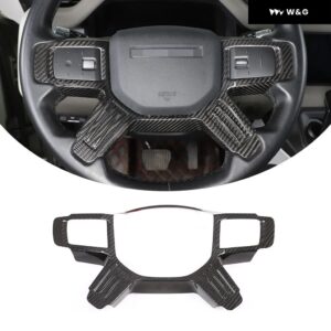 ランドローバー ディフェンダー 90 110 L663 2020-2024 ABS カーボン ステアリングホイール フレーム カバー カスタム 装飾 トリム アクセサリー - Dry Carbon