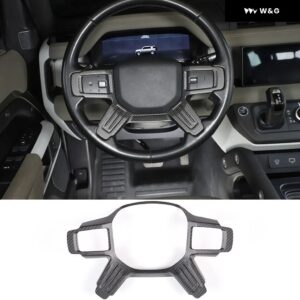 ランドローバー ディフェンダー 90 110 L663 2020-2024 ABS カーボン ステアリングホイール フレーム カバー カスタム 装飾 トリム アクセサリー - Matt Dry Carbon