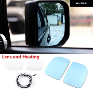 バックミラー ブルーガラスレンズ トヨタ FJクルーザー 2009 2010 2011-2014ワイドビューアンチグレアサイドカーミラー アクセサリー - Lens and Heating