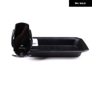 トヨタ タンドラ 2007-2023 車用 セントラ ル コントロール ダッシュボード 電話 ホルダー 収納 ボックス 電話 ホルダー トレイ ABS ブラックアクセサリー - 22-234