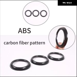 車用 エアコン ベント トリム リング マツダMX-5 ND 2016 - 23 インテリア アクセサリー 3個 - Carbon fiber pattern