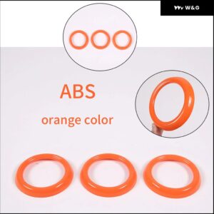 車用 エアコン ベント トリム リング マツダMX-5 ND 2016 - 23 インテリア アクセサリー 3個 - orange (color)
