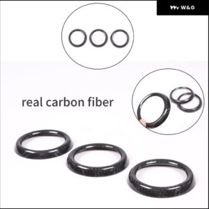 車用 エアコン ベント トリム リング マツダMX-5 ND 2016 - 23 インテリア アクセサリー 3個 - Real carbon fiber