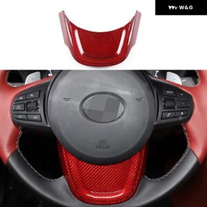 カーボン ステアリングホイール ボタン フレーム カバー トヨタ GR スープラ A90 MK5 2019-2025 ステアリングホイール 装飾 トリム アクセサリー - Dry Red Carbon 15