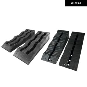 汎用 RVレベリングランプ ユーティリティブラックカーレベリングブロック ドライブウェイ パーキング リペア 洗車場 2個 - 61x21x12 cm