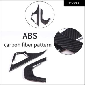 車用センター ギア シフト サイド トリム ストリップ シボレー コルベット C7 2014 - 19 内装アクセサリー LHD 2個 - Carbon fiber pattern