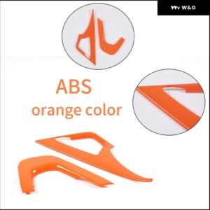 車用センター ギア シフト サイド トリム ストリップ シボレー コルベット C7 2014 - 19 内装アクセサリー LHD 2個 - orange (color)