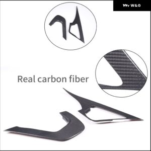 車用センター ギア シフト サイド トリム ストリップ シボレー コルベット C7 2014 - 19 内装アクセサリー LHD 2個 - Real carbon fiber