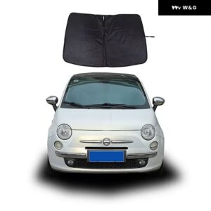 車用 フロントガラス サンシェード UV光線反射板 フィアット 500 2010-2024 アバルト 595 2014-2024 フロントウィンドウ用 折りたたみ 式 反射サン バイザー - Style B2