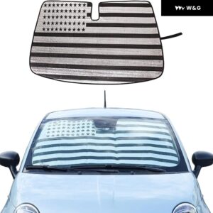 車用 フロントガラス サンシェード UV光線反射板 フィアット 500 2010-2024 アバルト 595 2014-2024 フロントウィンドウ用 折りたたみ 式 反射サン バイザー - Aluminum Style A2