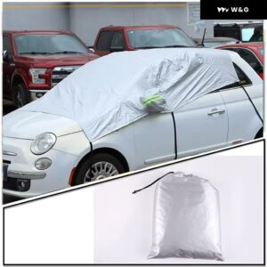 車用 フロントガラス サンシェード UV光線反射板 フィアット 500 2010-2024 アバルト 595 2014-2024 フロントウィンドウ用 折りたたみ 式 反射サン バイザー - Taffeta 2010-2015