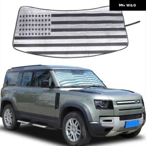 折りたたみ 式車用 フロントガラス サンシェード UV光線反射キット ランドローバー ディフェンダー 90 110 130 2004-2025 窓用反射サン バイザー - 1PCS Style C 2020