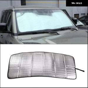 折りたたみ 式車用 フロントガラス サンシェード UV光線反射キット ランドローバー ディフェンダー 90 110 130 2004-2025 窓用反射サン バイザー - 1PCS Style D 2020
