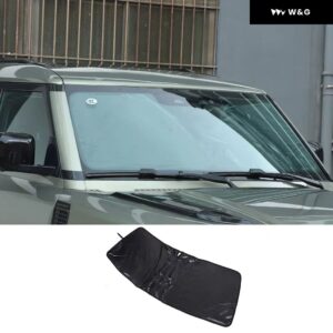 折りたたみ 式車用 フロントガラス サンシェード UV光線反射キット ランドローバー ディフェンダー 90 110 130 2004-2025 窓用反射サン バイザー - 1PCS Style E 2020