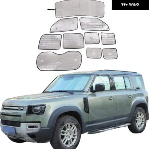 折りたたみ 式車用 フロントガラス サンシェード UV光線反射キット ランドローバー ディフェンダー 90 110 130 2004-2025 窓用反射サン バイザー - Full 110 2020