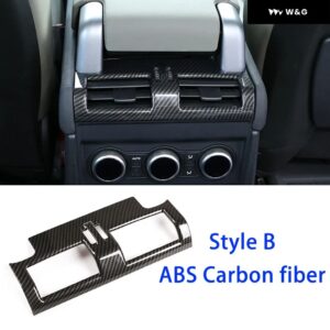 ABSカーボン 車用 アームレスト ボックス リアエア アウトレット アンチキック トリム カバー アクセサリー ランドローバー ディフェンダー 90 110 130 - Style B-ABS Carbon