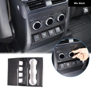 ABSカーボン 車用 アームレスト ボックス リアエア アウトレット アンチキック トリム カバー アクセサリー ランドローバー ディフェンダー 90 110 130 - Style A-Dry Carbon