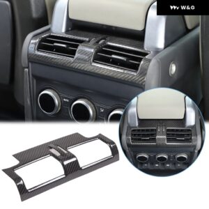 ABSカーボン 車用 アームレスト ボックス リアエア アウトレット アンチキック トリム カバー アクセサリー ランドローバー ディフェンダー 90 110 130 - Style B-Dry Carbon