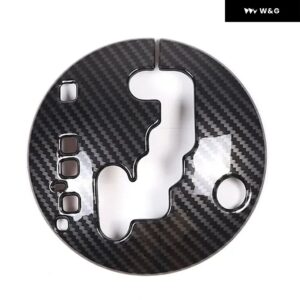 LHD ABSカーボンカー セントラ ル コントロール ギア シフト パネル ディスプレイ フレーム トリム フィアット500 2010-2019 ギア シフト インジケーター パ - ABS Carbon Style