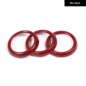 ABS プラスチック 4色 車 ダッシュボード エアコン 吹き出し口リング トリム マツダMX-5 ミアータ ND 2016-2024 エアベント カバー アクセサリー - Dry Red Carbon