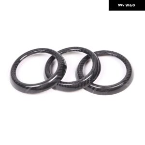 ABS プラスチック 4色 車 ダッシュボード エアコン 吹き出し口リング トリム マツダMX-5 ミアータ ND 2016-2024 エアベント カバー アクセサリー - Dry Black Carbon